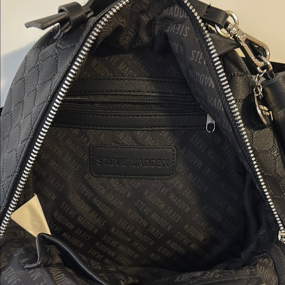 Steve Madden Black Patterned Backpack - image 2
